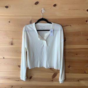 NWT American Eagle M waffle knit top